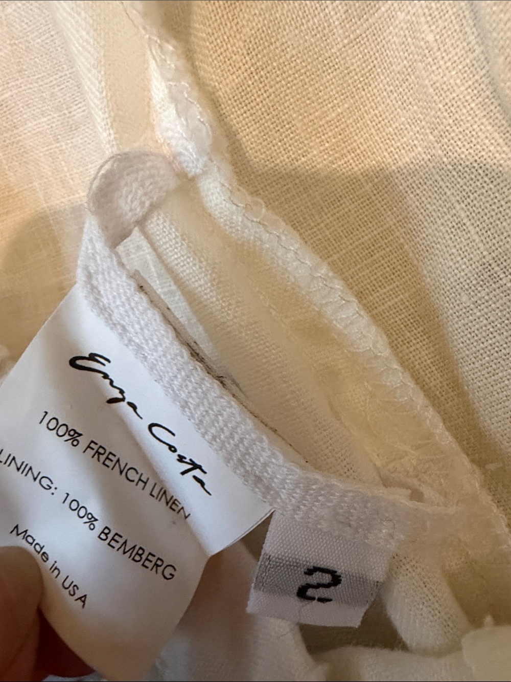 Enza Costa Linen Everywhere Pant Undyed White Size 2/M - Picture 10 of 13